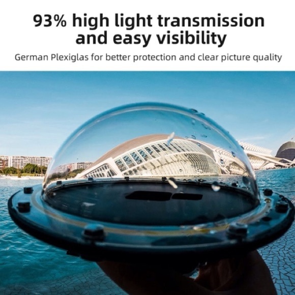 telesin Other - Telecom dome port go pro hero 5 underwater housing fish eye